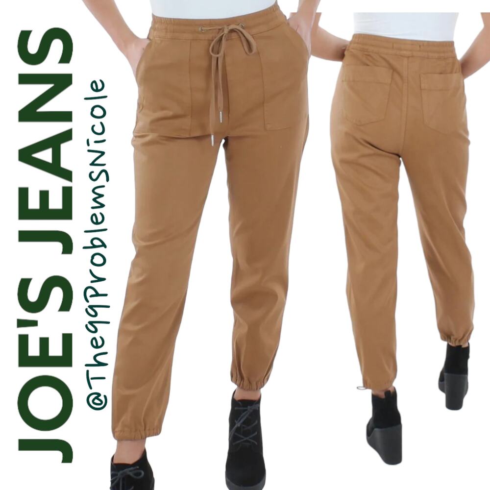 Joe's Brown Jogger Pants with Ankle Zippers